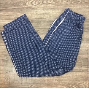 Clover canyon georgette navy and white polkadot pants